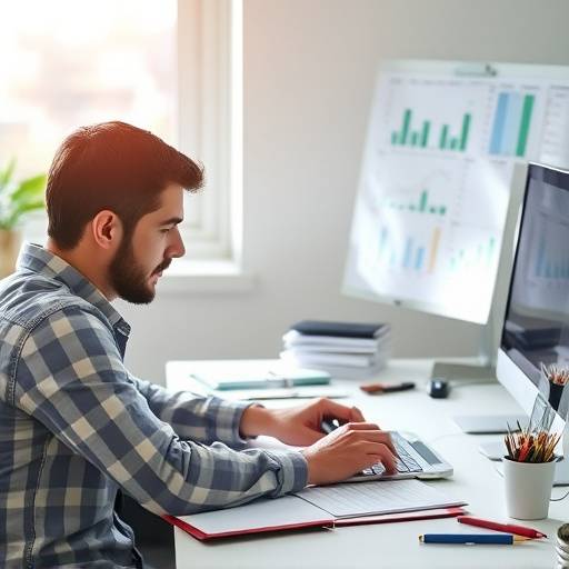 A person working on a budget spreadsheet