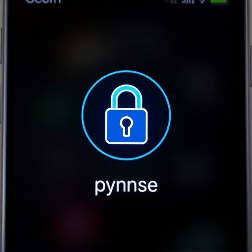 Mobile phone displaying a mobile payment interface with security features emphasized, like a padlock icon.